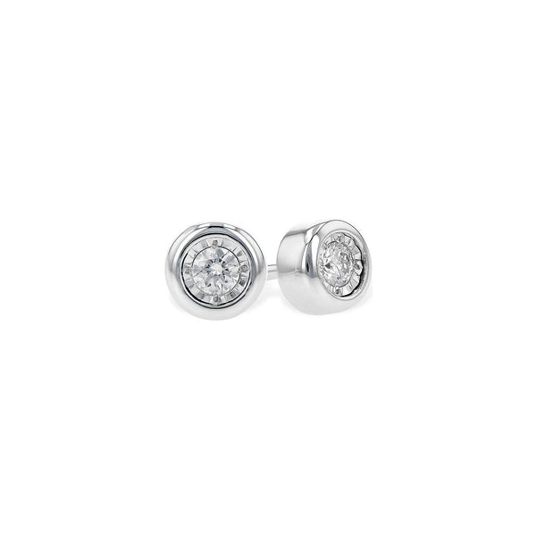 Illusion Bezel Diamond Studs