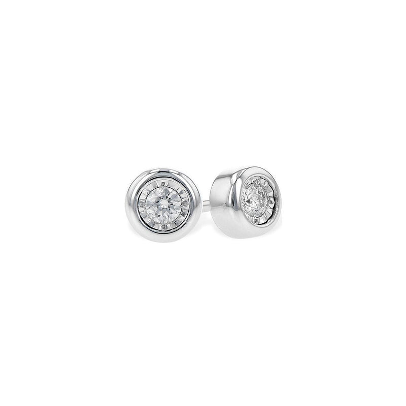 Illusion Bezel Diamond Studs