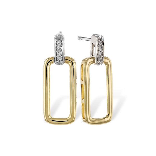 Lightweight Paperclip Diamond Earrings