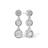 Dangle Illusion Bezel Diamond Earrings