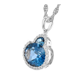 Lustrous Clover Gemstone Pendant