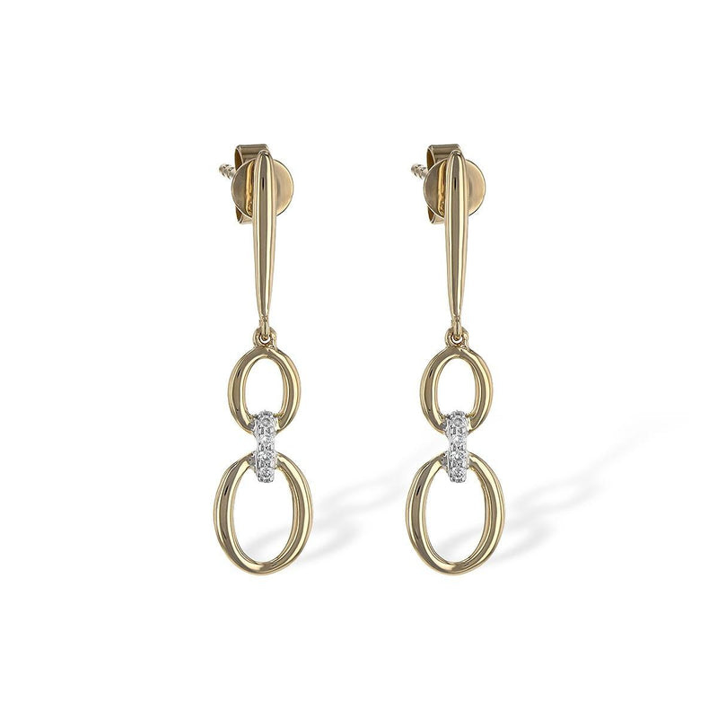 Dainty Paperclip Diamond Earrings