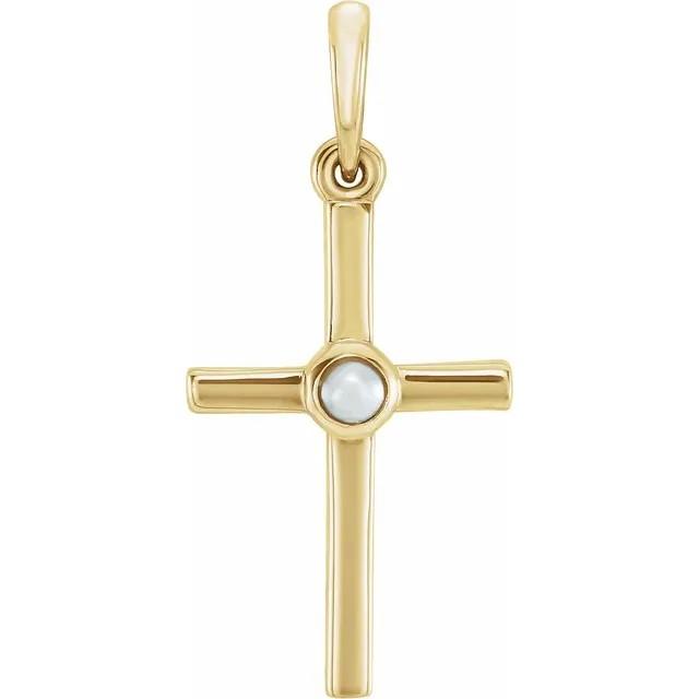 Pearl Cross Pendant