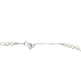 Silver-White Graduated Akoya Pearl Necklace