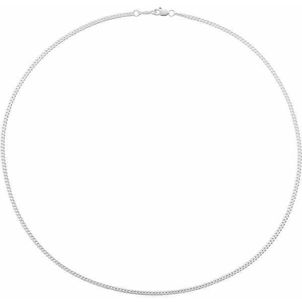 2.25mm Curb Chain in Silver