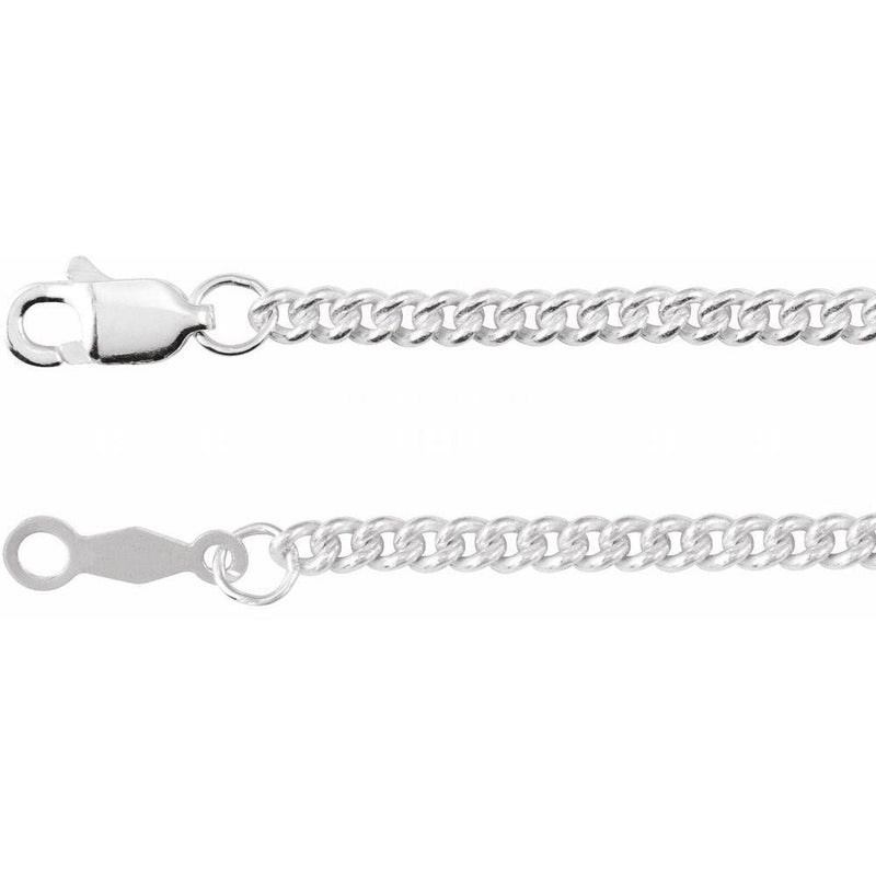 2.25mm Curb Chain in Silver