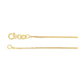 18" Diamond-Cut Square Wheat Chain in 18kt