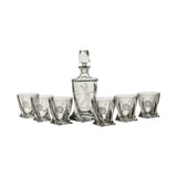 Golfing Twisted Crystal Whiskey Decanter Set