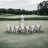 Golfing Twisted Crystal Whiskey Decanter Set