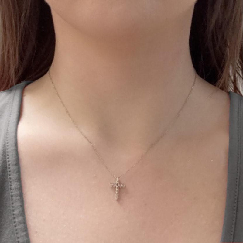 Lab Diamond Cross Pendant
