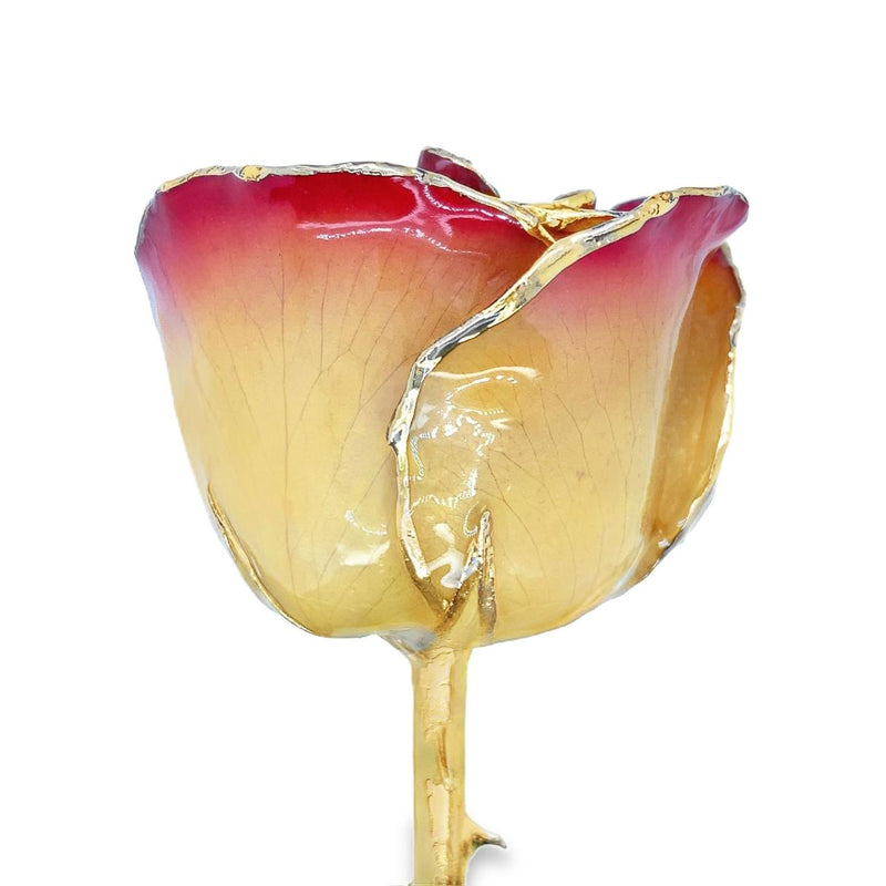 Lacquered Rose in Precious Metal