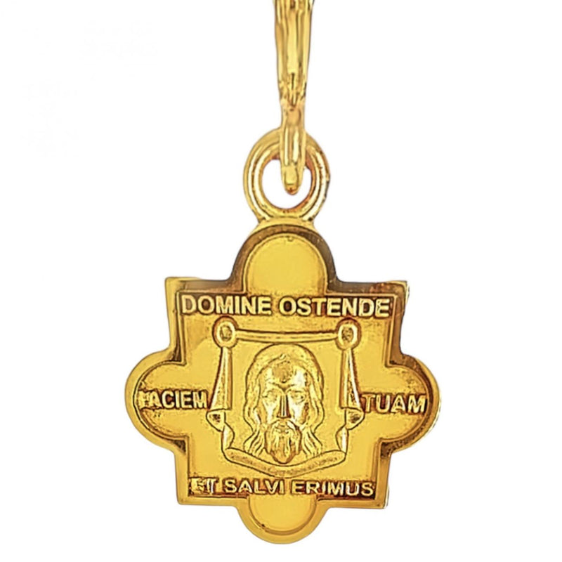 Holy Face of Jesus Quatrefoil Cross Pendant