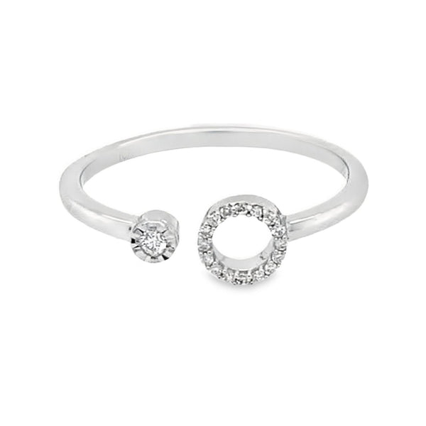 Open Shape Diamond Promise Ring