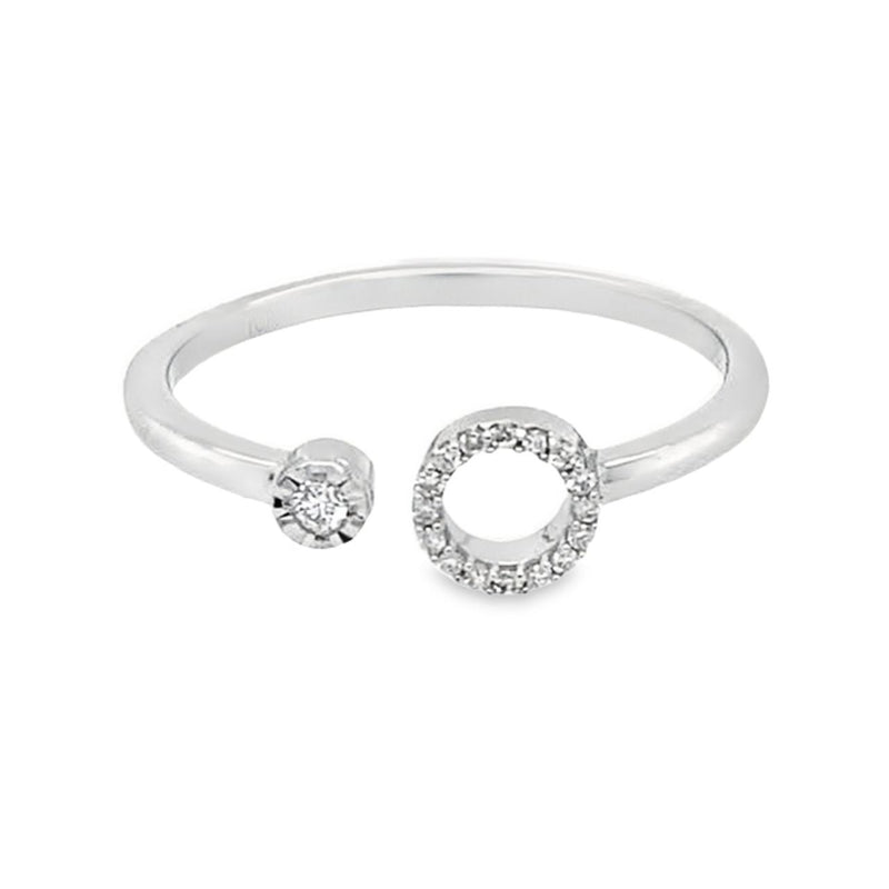 Open Shape Diamond Promise Ring
