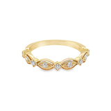 Milgrain Marquise Filigree Stackable Ring