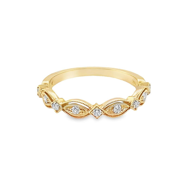 Milgrain Marquise Filigree Stackable Ring