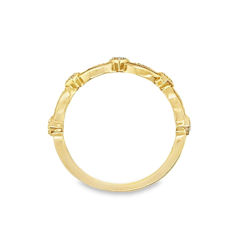 Milgrain Marquise Filigree Stackable Ring