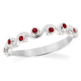 Wavy Stackable Bezel Ring