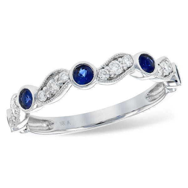 Wavy Sapphire Stackable Ring