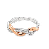 Woven Two-Tone Diamond Band