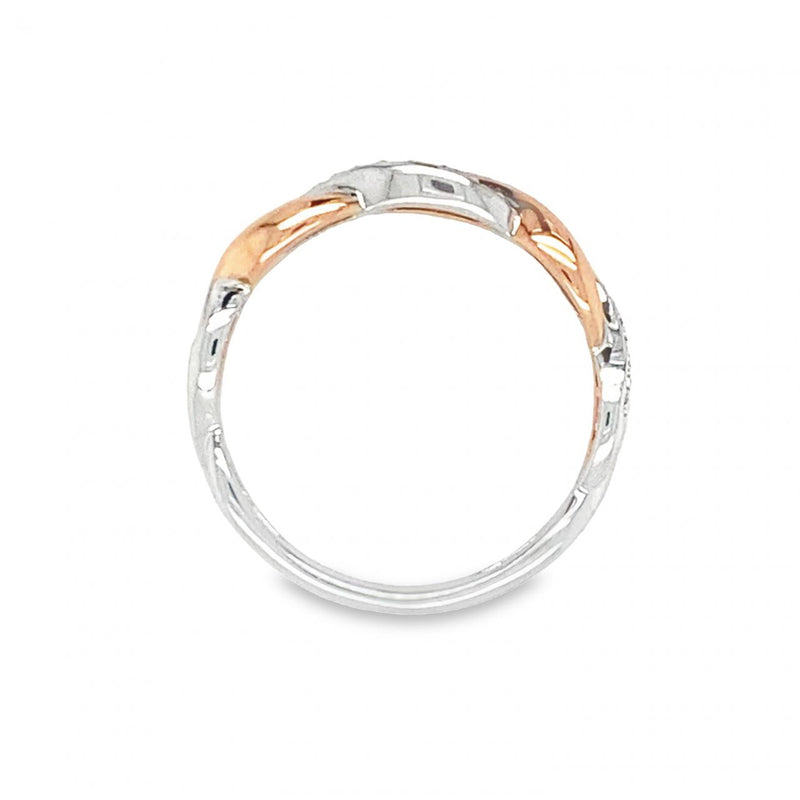 Woven Two-Tone Diamond Band