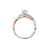 Woven Two-Tone Engagement Ring