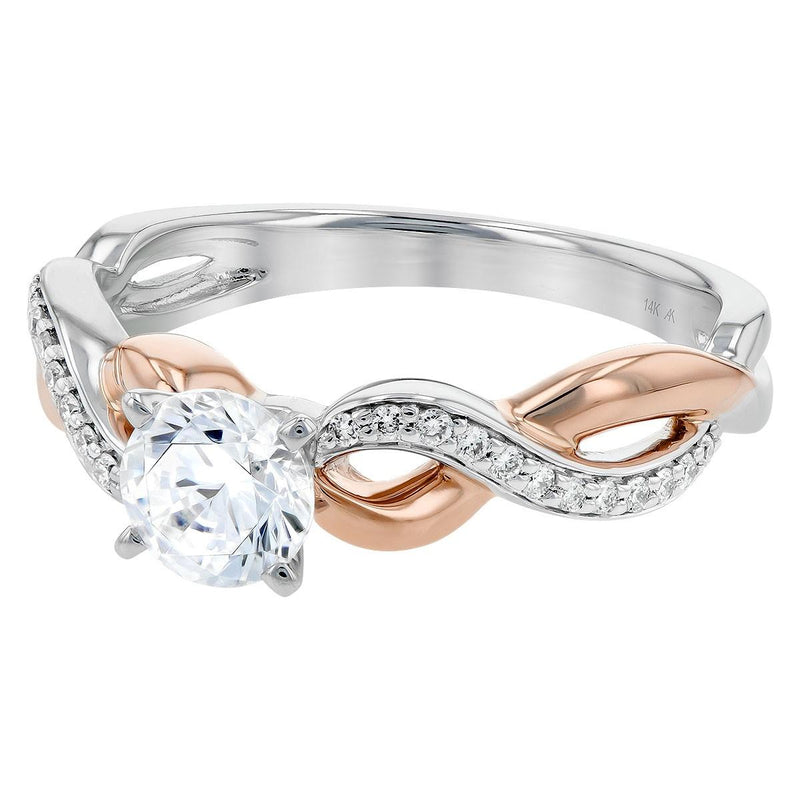 Woven Two-Tone Engagement Ring