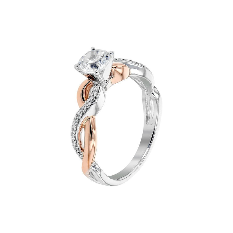 Woven Two-Tone Engagement Ring