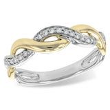 Woven Two-Tone Diamond Band