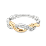 Woven Two-Tone Diamond Band