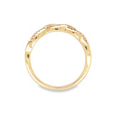 Twist Design Diamond Ring Yellow Gold