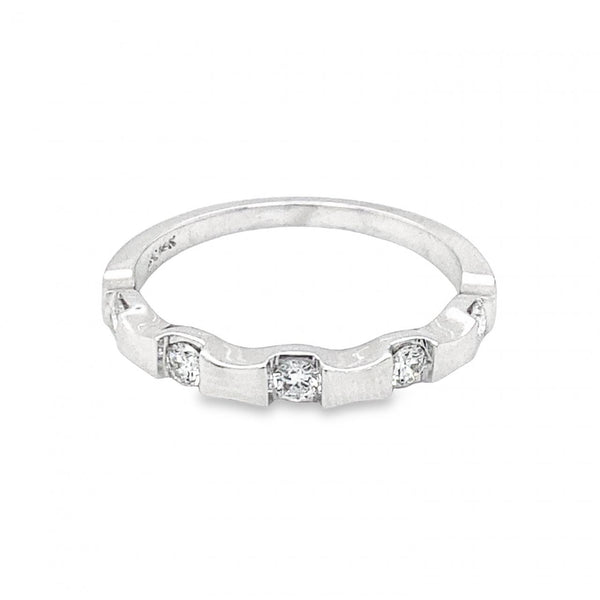 Segmented Diamond Wedding Band