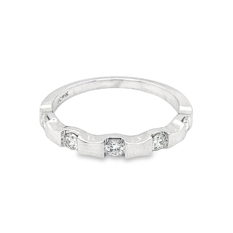 Segmented Diamond Wedding Band