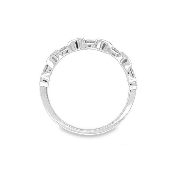 Segmented Diamond Wedding Band