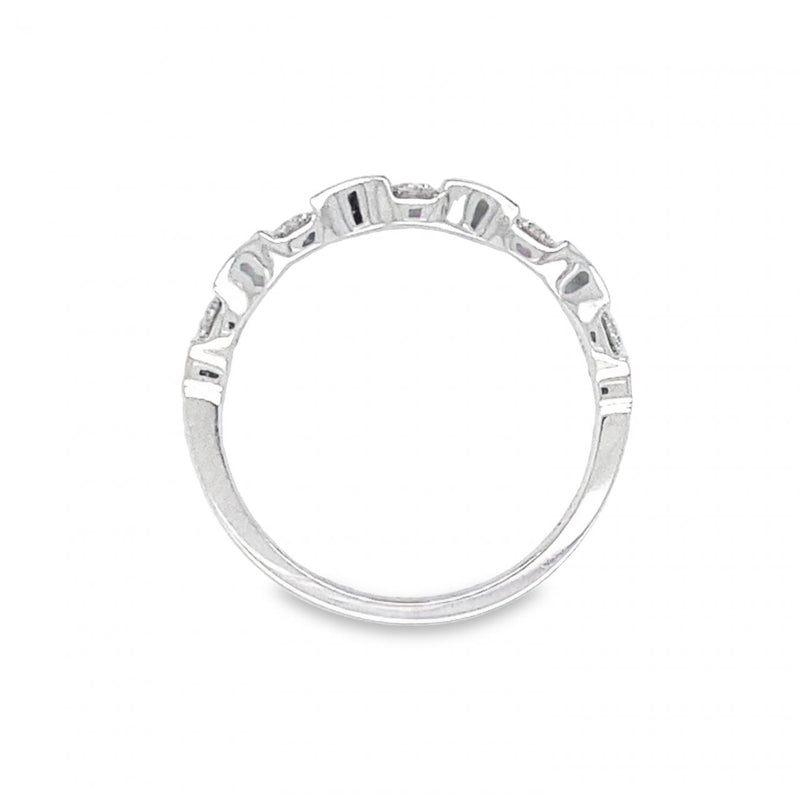 Segmented Diamond Wedding Band