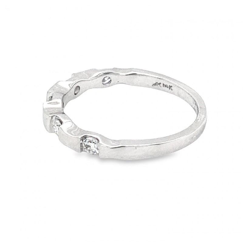 Segmented Diamond Wedding Band