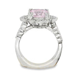 Pink Semi-Mount Diamond Engagement Ring