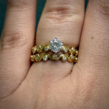 Wavy Bezel Semi-Mount Engagement Ring