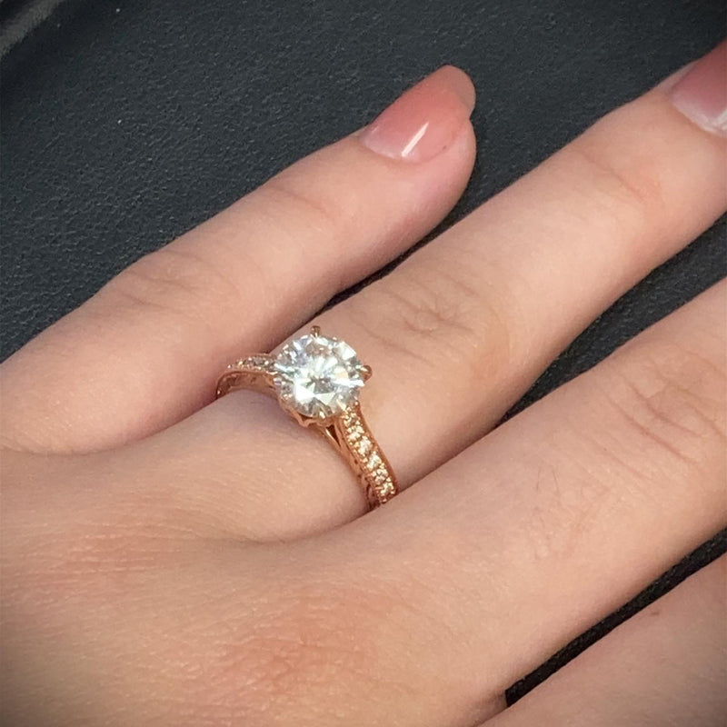 1-1/2ct D-color Diamond Engagement Ring