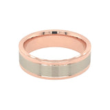Rose and White Gold Gent's Band