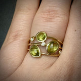 Peridot and Diamond Ring
