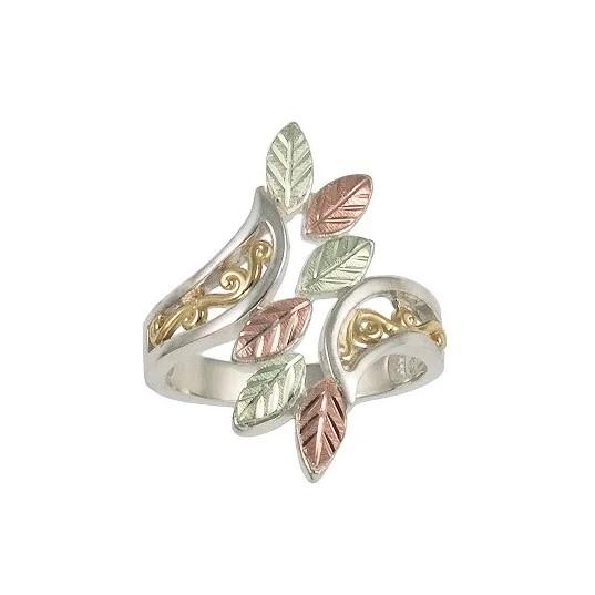 Black Hills Gold Alternating Leaf Ring