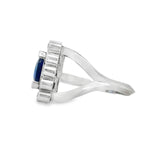 Custom Trillion Burmese Sapphire Ring