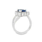 Custom Trillion Burmese Sapphire Ring