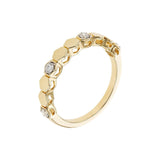 Honeycomb Hexagon Diamond Band