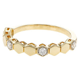 Honeycomb Hexagon Diamond Band