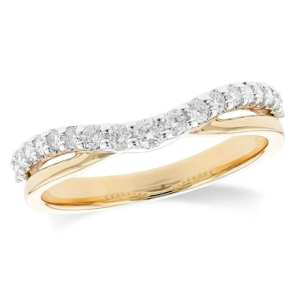 Curved Diamond Wedding Band
