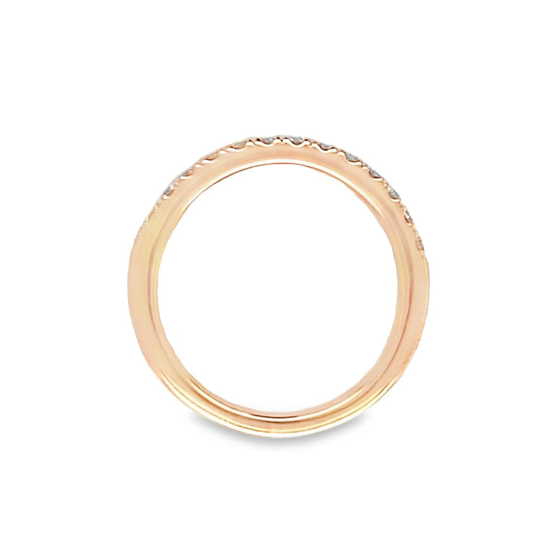 Single Row Pave Diamond Wedding Band