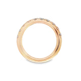 Single Row Pave Diamond Wedding Band