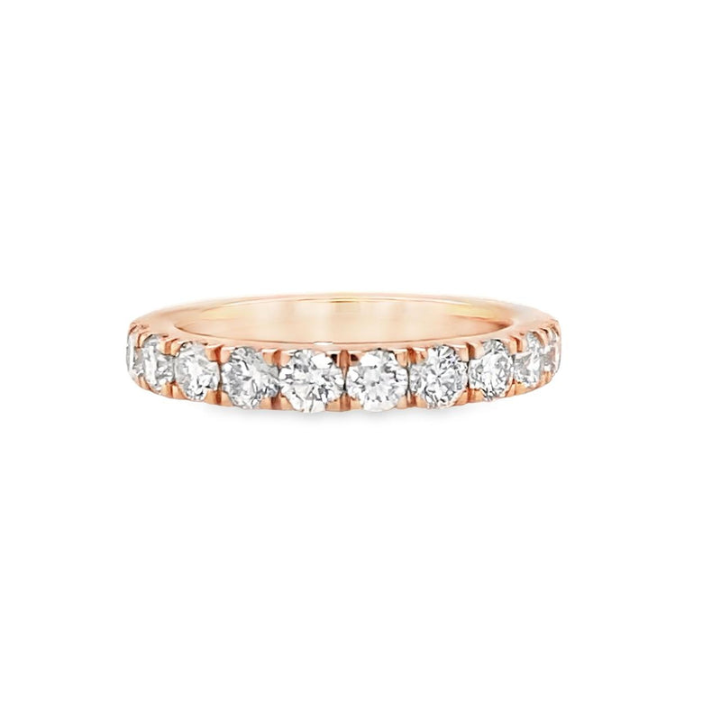 Single Row Pave Diamond Wedding Band